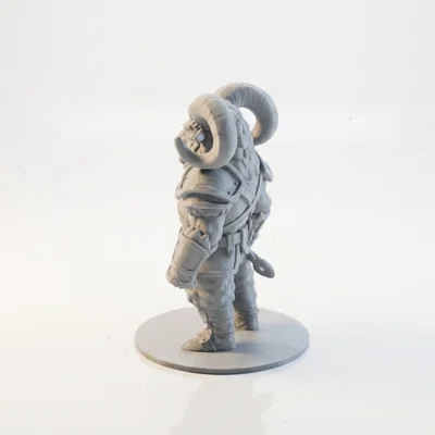Mô hình 3D Chiến binh đầu cừu (Ram Warrior) phong cách Fantasy