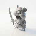 Mô hình Chuột Hải tặc - Tượng Fantasy sưu tầm in 3D - Thumbnail 1