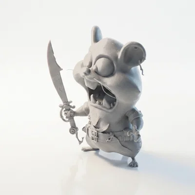 Mô hình Chuột Hải tặc - Tượng Fantasy sưu tầm in 3D