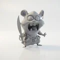 Mô hình Chuột Hải tặc - Tượng Fantasy sưu tầm in 3D - Thumbnail 2