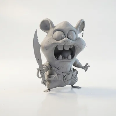 Mô hình Chuột Hải tặc - Tượng Fantasy sưu tầm in 3D