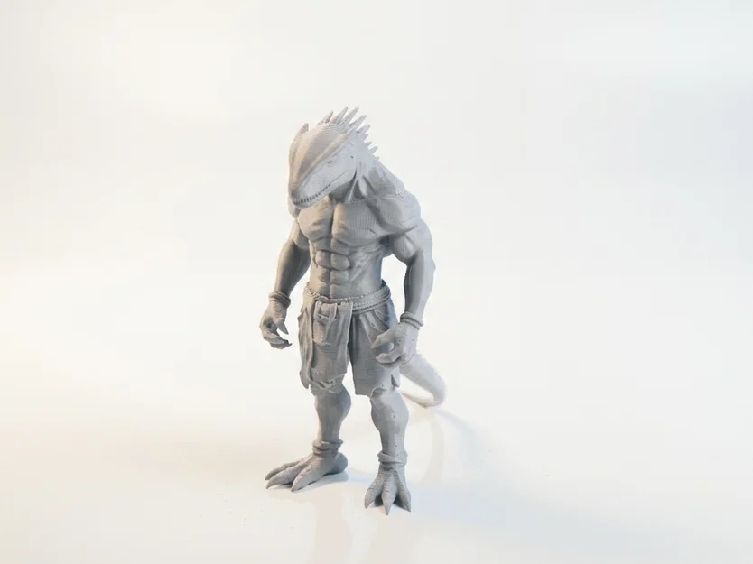 Mô hình Chiến binh Bò sát 3D Printable chủ đề Fantasy - Image 1