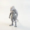 Mô hình Chiến binh Bò sát 3D Printable chủ đề Fantasy - Thumbnail 1
