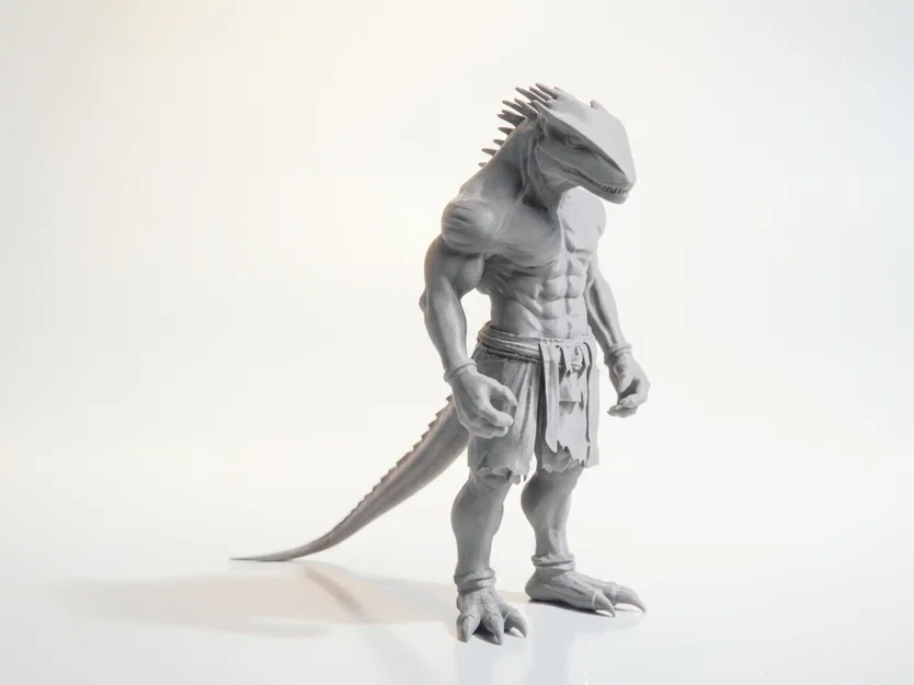 Mô hình Chiến binh Bò sát 3D Printable chủ đề Fantasy - Image 2