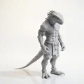 Mô hình Chiến binh Bò sát 3D Printable chủ đề Fantasy - Thumbnail 2