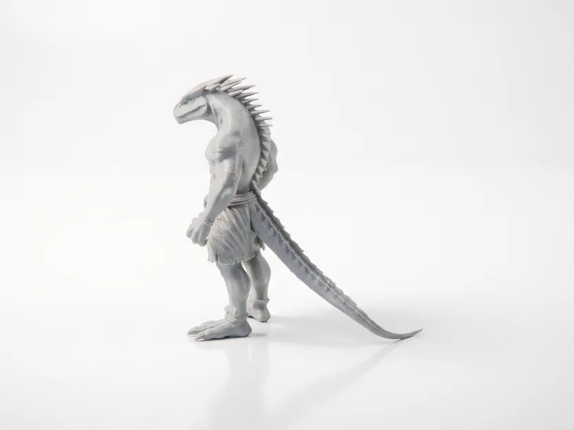 Mô hình Chiến binh Bò sát 3D Printable chủ đề Fantasy - Image 4