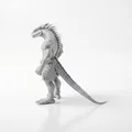 Mô hình Chiến binh Bò sát 3D Printable chủ đề Fantasy - Thumbnail 4