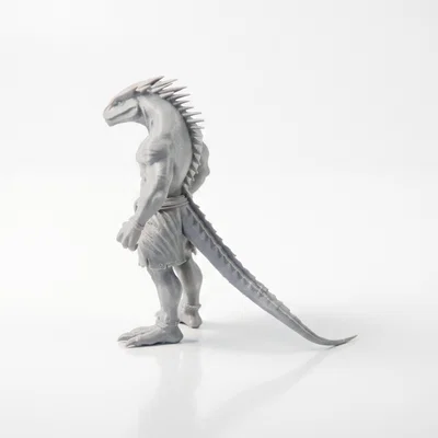 Mô hình Chiến binh Bò sát 3D Printable chủ đề Fantasy