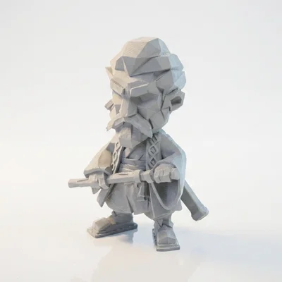 Mô hình Samurai Warrior: Tượng chiến binh phong cách Fantasy in 3D