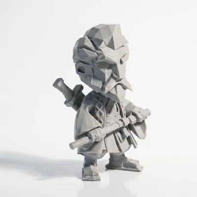 Mô hình Samurai Warrior: Tượng chiến binh phong cách Fantasy in 3D