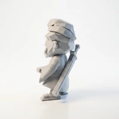 Mô hình Samurai Warrior: Tượng chiến binh phong cách Fantasy in 3D