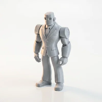 Mô hình Robot Man mặc vest - Tượng 3D in ấn tượng cho người sưu tầm