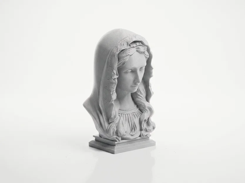 Mô hình 3D Bán thân Đức Mẹ Maria (Saint Mary Bust) dành cho in 3D - Image 2