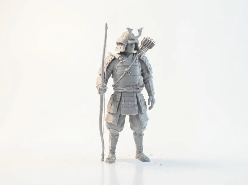 Mô hình 3D Cung thủ Samurai thời phong kiến in được - Image 2