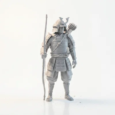 Mô hình 3D Cung thủ Samurai thời phong kiến in được