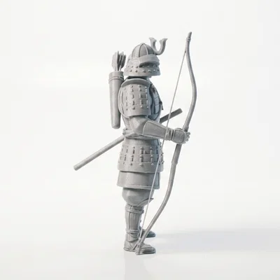 Mô hình 3D Cung thủ Samurai thời phong kiến in được