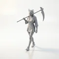 Mô hình 3D Samurai Cầm Lưỡi Hái - Chiến Binh Giả Tưởng - Thumbnail 1