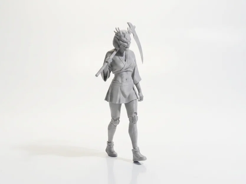 Mô hình 3D Samurai Cầm Lưỡi Hái - Chiến Binh Giả Tưởng - Image 2