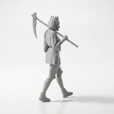 Mô hình 3D Samurai Cầm Lưỡi Hái - Chiến Binh Giả Tưởng