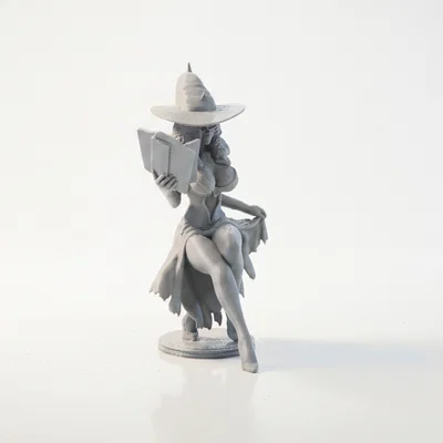 Mô hình phù thủy ngồi phong cách Fantasy - File in 3D thần thoại