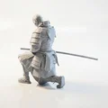 Mô hình 3D Samurai Warrior quỳ gối - Tượng chiến binh giả tưởng in 3D - Thumbnail 2