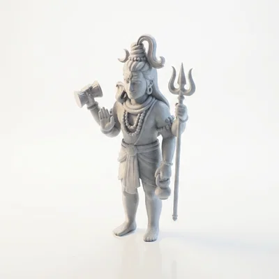 Mô hình 3D Thần Shiva - Tượng thần Ấn Độ giáo phong cách Fantasy