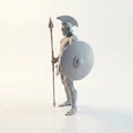 Mô hình 3D chiến binh Spartan - Chiến binh Hy Lạp huyền thoại - Thumbnail 1