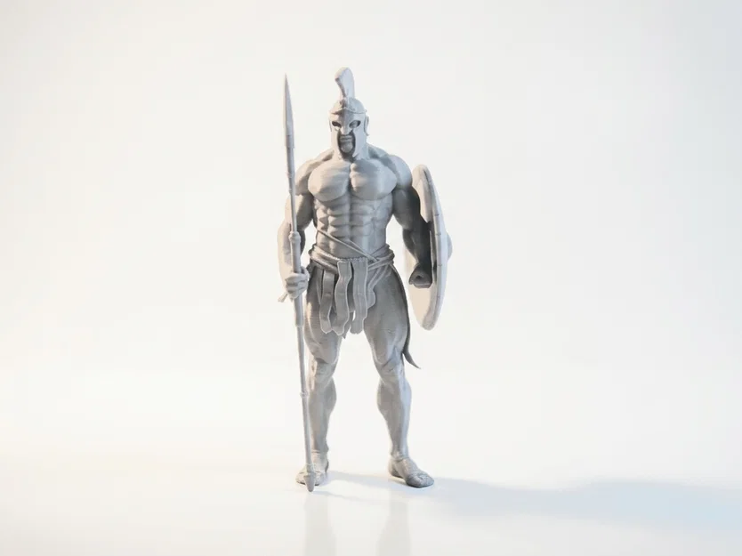 Mô hình 3D chiến binh Spartan - Chiến binh Hy Lạp huyền thoại - Image 2