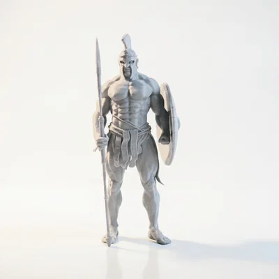 Mô hình 3D chiến binh Spartan - Chiến binh Hy Lạp huyền thoại