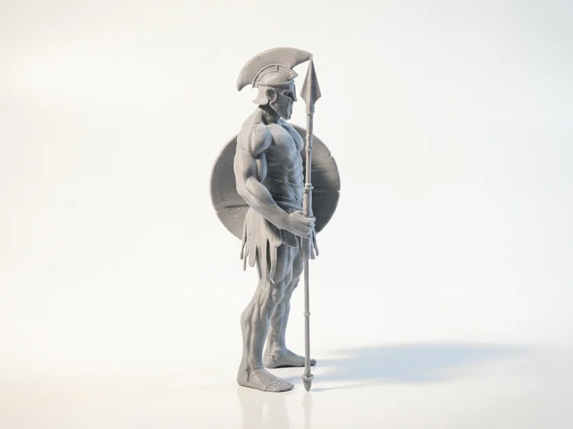 Mô hình 3D chiến binh Spartan - Chiến binh Hy Lạp huyền thoại - Image 3