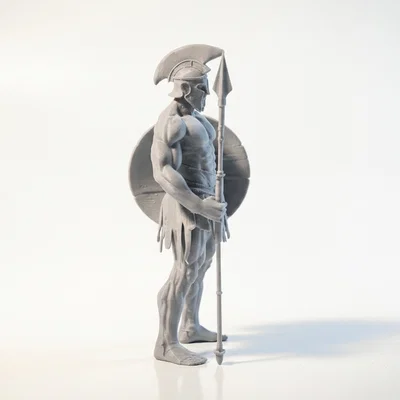 Mô hình 3D chiến binh Spartan - Chiến binh Hy Lạp huyền thoại