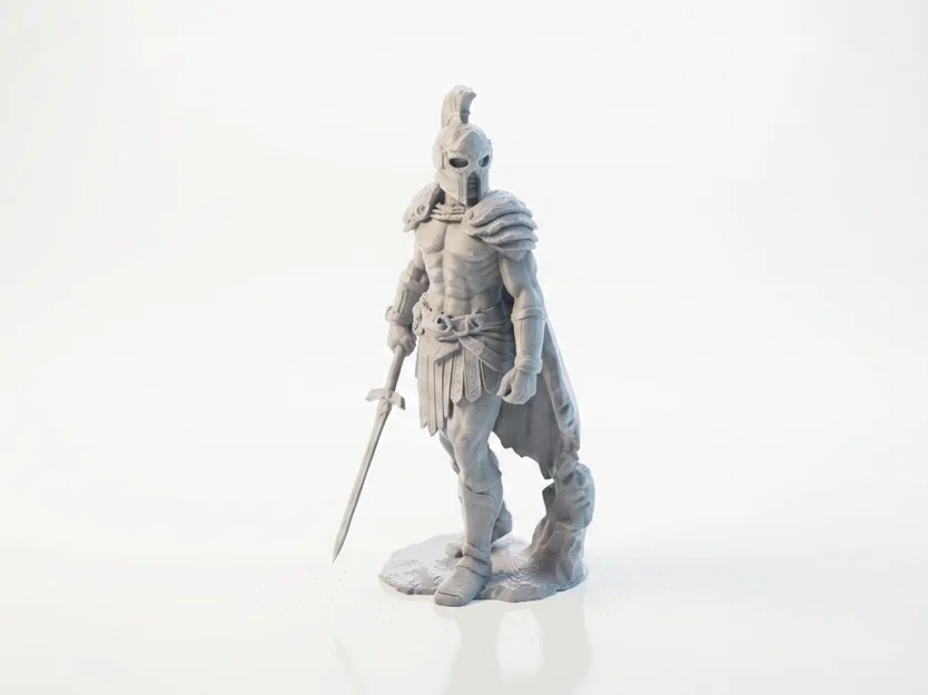 Mô hình tượng chiến binh Spartan in 3D phong cách Fantasy - Image 1
