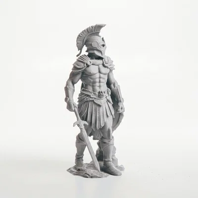 Mô hình tượng chiến binh Spartan in 3D phong cách Fantasy