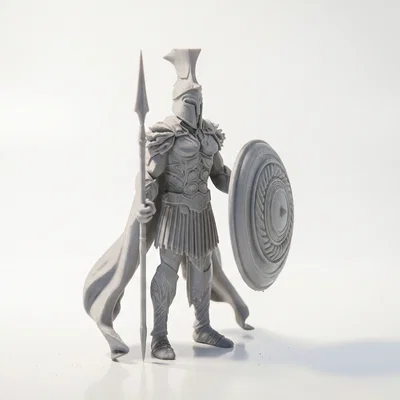 Mô hình chiến binh Spartan - Tượng fantasy in 3D chi tiết