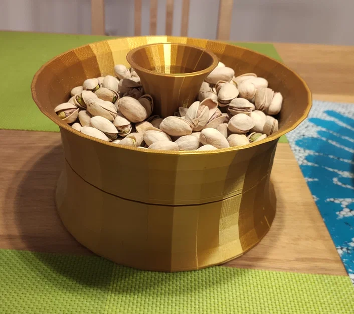 Khay Đựng Hạt Dẻ Cười 2 Ngăn Tiện Lợi (Pistachio Bowl) - File In 3D - Image 1