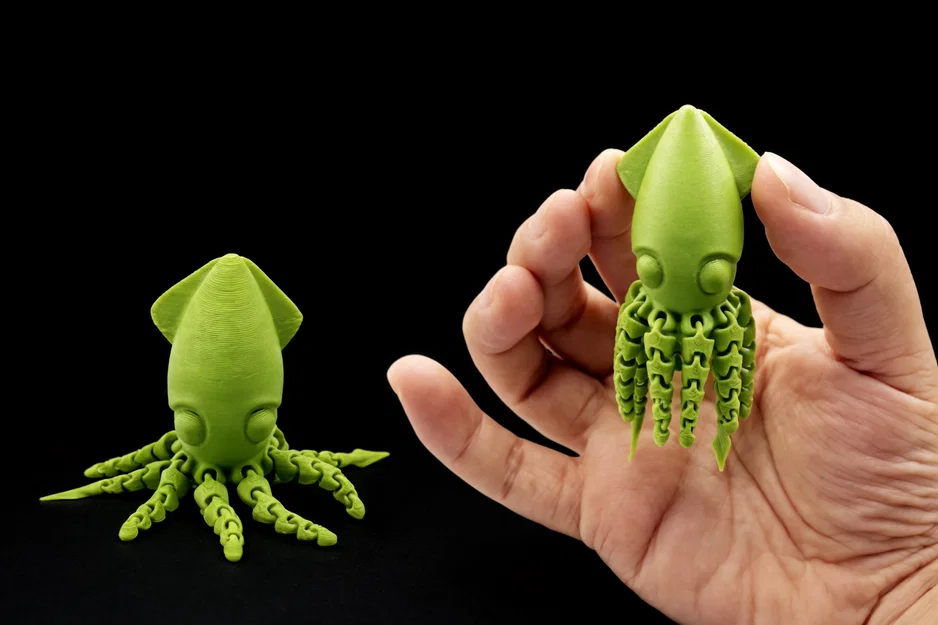 Mô hình mực ống 3D nhỏ gọn với xúc tu cử động linh hoạt - Image 1