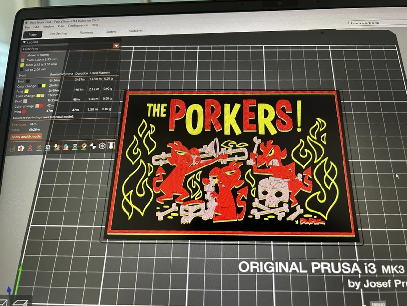 Mô hình logo ban nhạc The Porkers phong cách Ska-Punk 3D - Image 2