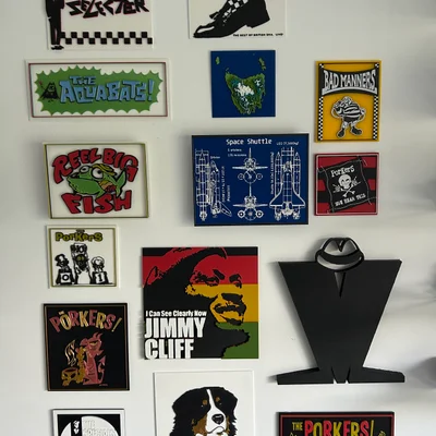 Mô hình logo ban nhạc The Porkers phong cách Ska-Punk 3D 5
