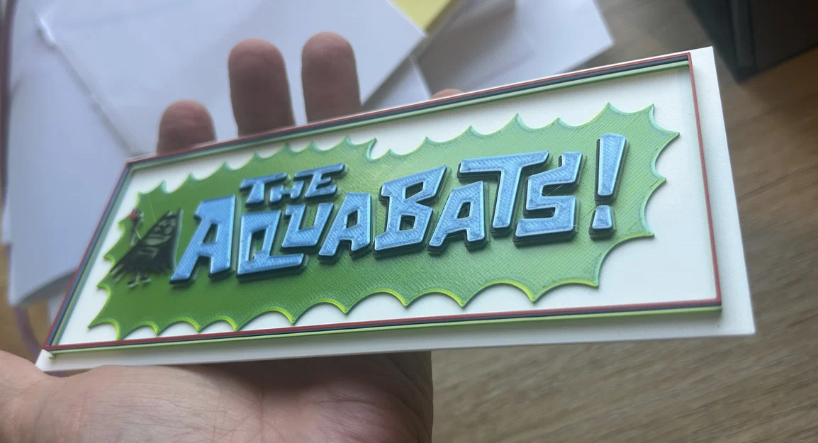 Mô hình 3D logo tour diễn 2026 của ban nhạc ska The Aquabats - Image 2
