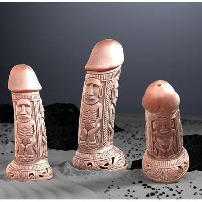 Đế đốt nhang hình tượng Rapa Nui độc đáo cho máy in 3D