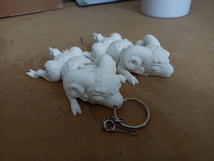 Mô hình chú cừu linh hoạt (Ram Flexi) kèm móc khóa - Đồ chơi in 3D - Image 2