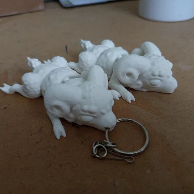 Mô hình chú cừu linh hoạt (Ram Flexi) kèm móc khóa - Đồ chơi in 3D