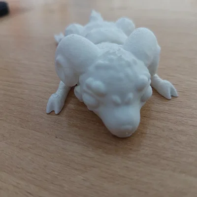 Mô hình chú cừu linh hoạt (Ram Flexi) kèm móc khóa - Đồ chơi in 3D