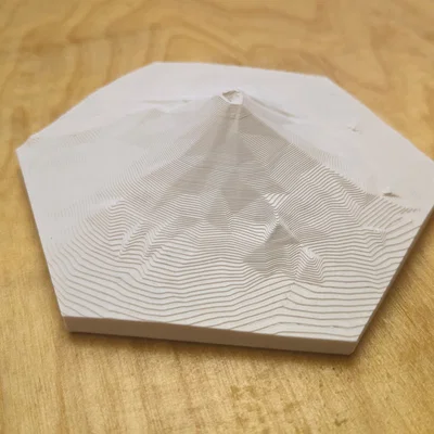 Mô hình núi Phú Sĩ (Fuji) dạng lục giác in 3D cực đẹp