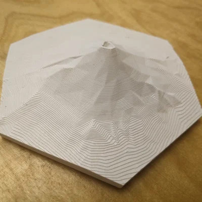 Mô hình núi Phú Sĩ (Fuji) dạng lục giác in 3D cực đẹp