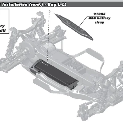 Dây đeo pin và chốt khóa 91085 cho Team Associated SC10 4x4