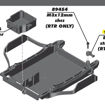 Dây đeo pin và chốt khóa 91085 cho Team Associated SC10 4x4