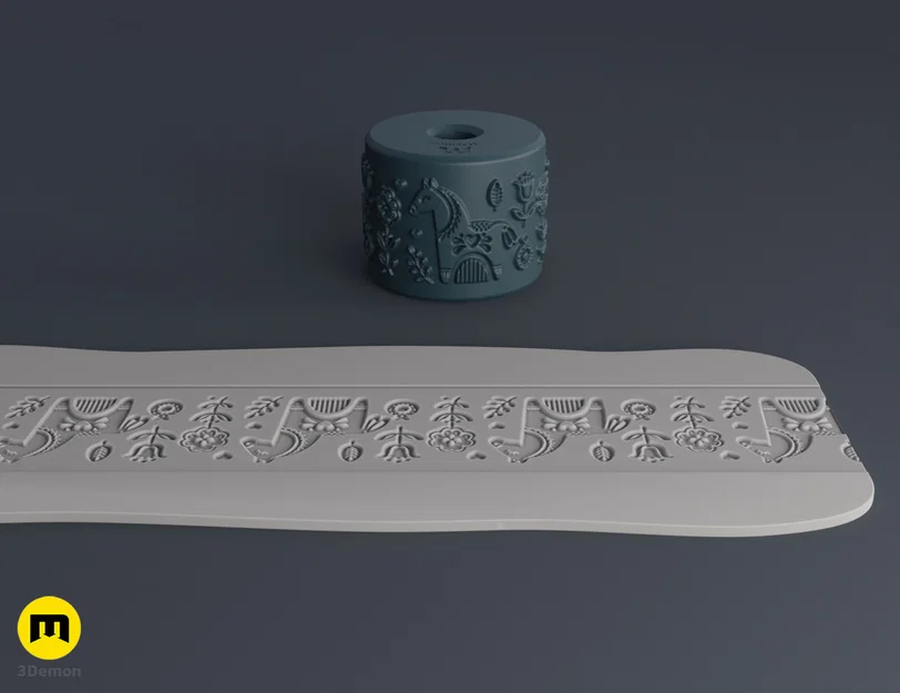 Con lăn tạo họa tiết Scandinavian motifs middle #3 - Image 3