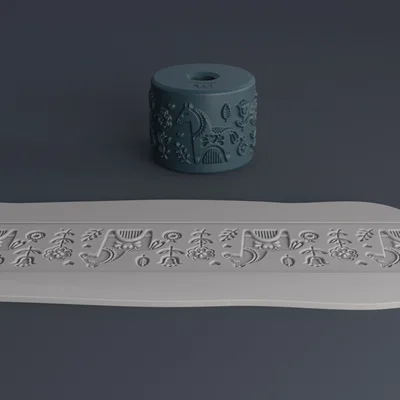 Con lăn tạo họa tiết Scandinavian motifs middle #3