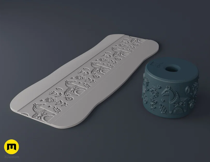 Con lăn tạo họa tiết Scandinavian motifs middle #3 - Image 5
